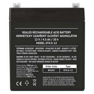 Olověný akumulátor EMOS B9653 12V 4,5Ah (obrázek 5)