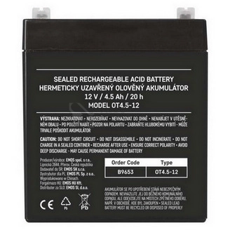Obrázek produktu Olověný akumulátor EMOS B9653 12V 4,5Ah 1