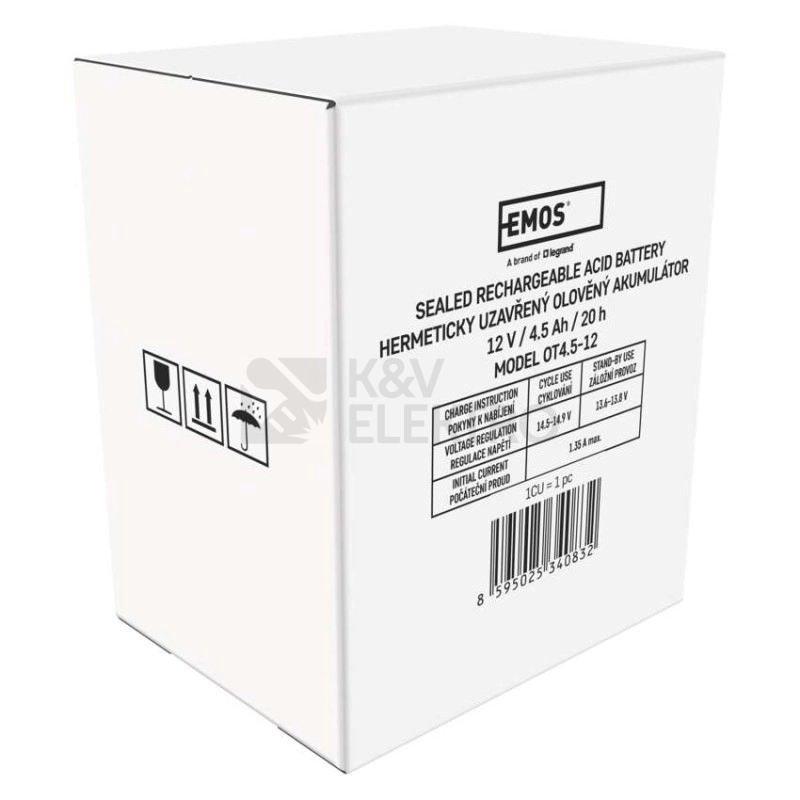 Obrázek produktu Olověný akumulátor EMOS B9653 12V 4,5Ah 5