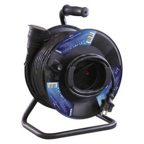  Gumový prodlužovací kabel na bubnu 50m/1zásuvka 3x1,5mm2 černá EMOS P08150 1908215000