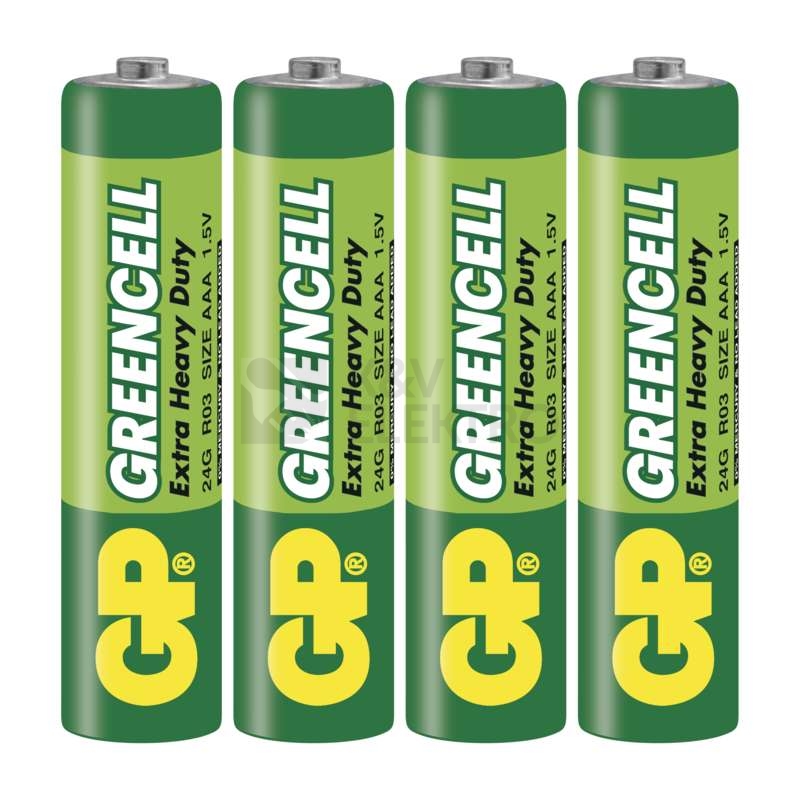 Obrázek produktu Mikrotužkové baterie AAA GP R03 Greencell (blistr 4ks) 1