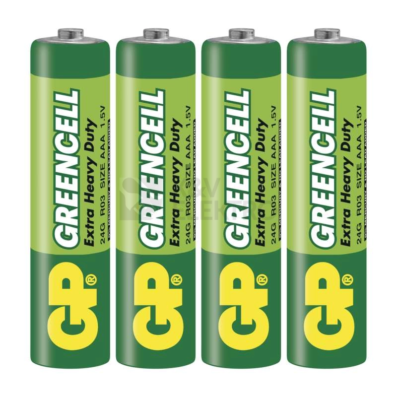 Obrázek produktu Mikrotužkové baterie AAA GP R03 Greencell (blistr 4ks) 1