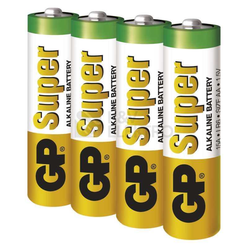 Obrázek produktu Tužkové baterie AA GP LR6 Super alkalické (blistr 4ks) 2