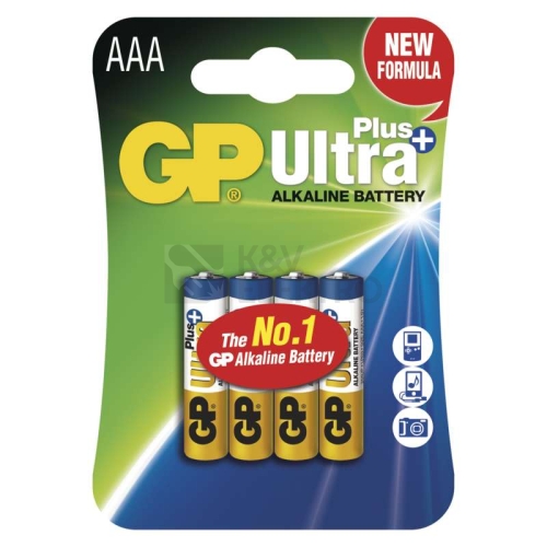 Mikrotužkové baterie AAA GP LR03 Ultra Plus alkalické (blistr 4ks)