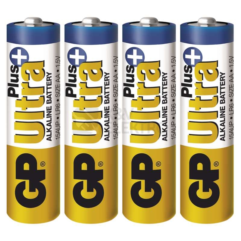 Obrázek produktu Tužkové baterie AA GP LR6 Ultra Plus alkalické (blistr 4ks) 2