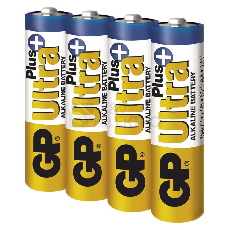 Obrázek produktu Tužkové baterie AA GP LR6 Ultra Plus alkalické (blistr 4ks) 3