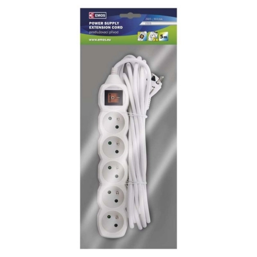 Prodlužovací kabel EMOS P1515 5m/5zásuvek s vypínačem bílá 1902150500 (obrázek 4)