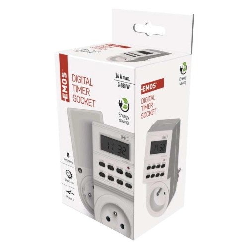 Časovač digitální spínací zásuvka TS-EF1 EMOS P5501 (obrázek 3)