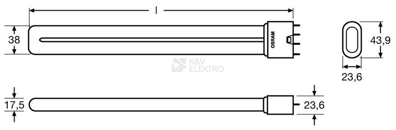 Obrázek produktu Úsporná zářivka OSRAM DULUX L 36W/840 OSRAM 2G11 neutrální bílá 4000K 2