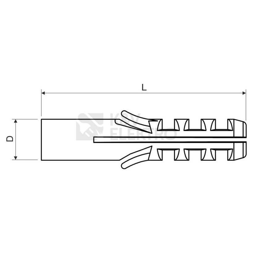 Obrázek produktu Hmoždinka KOPOS HM 10 XX 10x50mm (100ks) 1