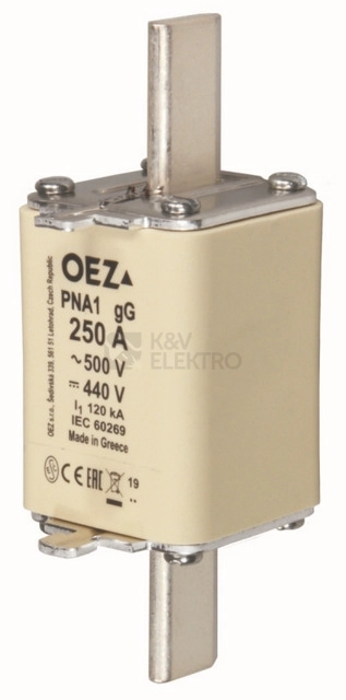 Obrázek produktu Nožová pojistka OEZ PNA1 63A gG 0