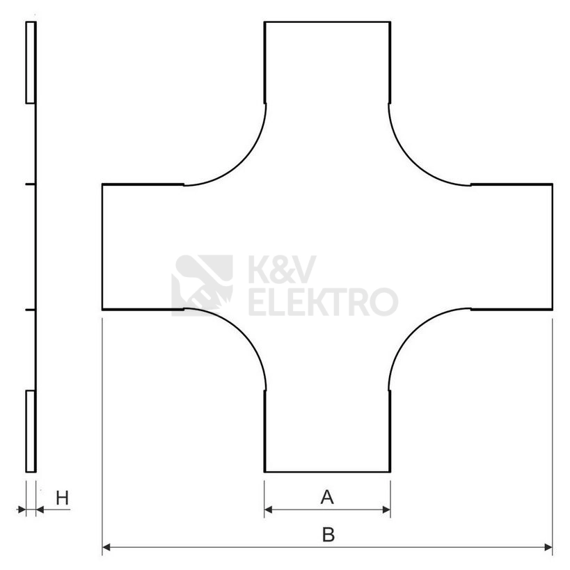 Obrázek produktu Víko kříže KOPOS Mars NVKR 125 S 2