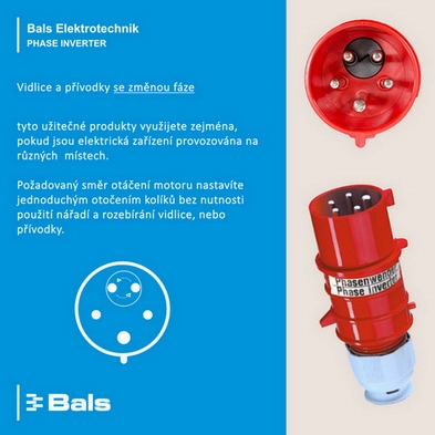 Vidlice se změnou fáze Bals 225 16A/5P/400V IP44 (obrázek 6)