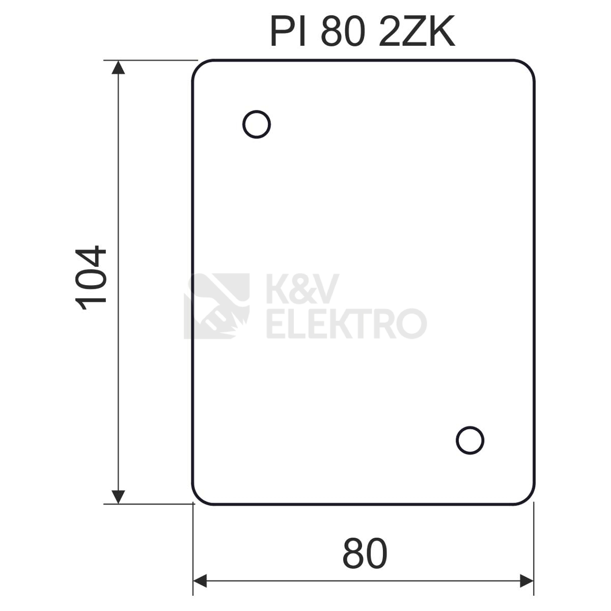Obrázek produktu Podložka izolační tepelná pod krabice KOPOS PI 80 2ZK XX 1