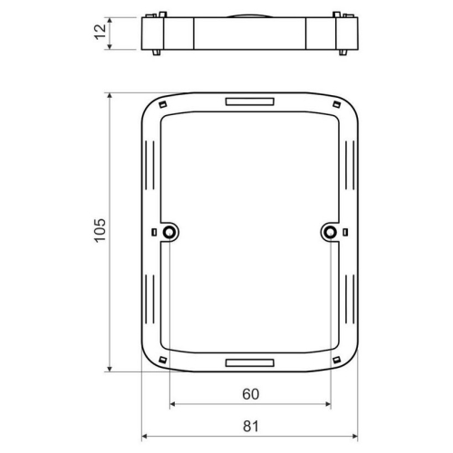 Rámeček distanční KOPOS NR 2ZT HB pro dvojzásuvku Tango bílá