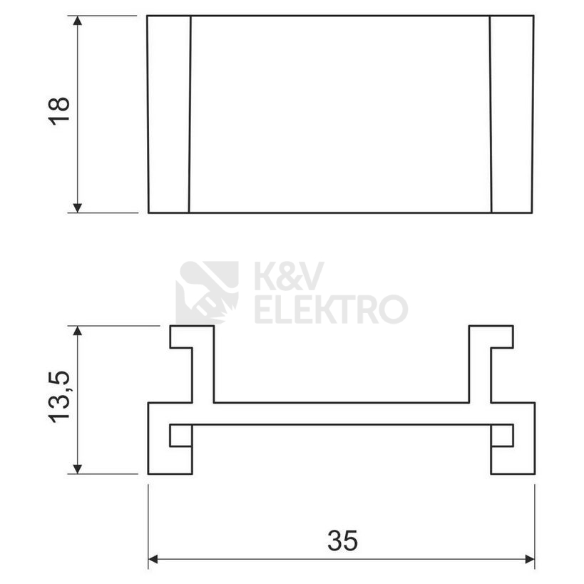 Obrázek produktu Rozpěrka distanční KOPOS DR18 HB bílá 1