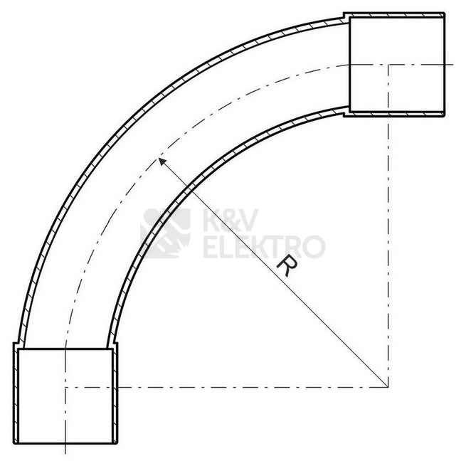 Obrázek produktu Koleno pro trubku KOPOS 4120 LB 20mm tmavě šedé 1