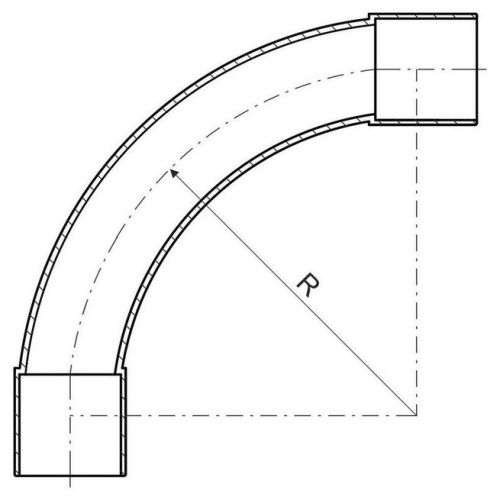 Koleno pro trubku KOPOS 4120 FB 20mm černé