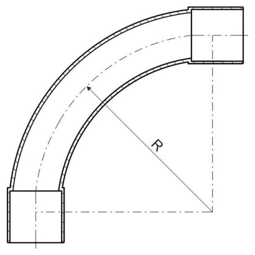 Koleno pro trubku KOPOS 4140 FB 40mm černé