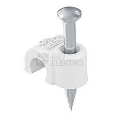 Obrázek produktu Kabelová příchytka OBO 2008 25 RW d=8mm L25 bílá 2225611 (100ks) 0