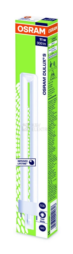 Obrázek produktu Úsporná zářivka OSRAM DULUX S 11W/840 G23 neutrální bílá 4000K 2