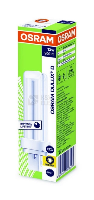 Obrázek produktu Úsporná zářivka Osram DULUX D 13W/827 G24d-1 teplá bílá 2700K 1