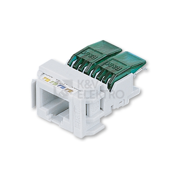 Obrázek produktu ABB zásuvka RJ 45-8 Cat. 5e keystone nestíněná (R&De Masssari) - do nosné mas. šedá R302518 0