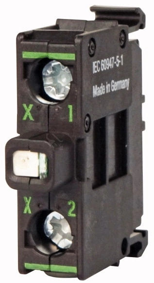 Obrázek produktu Ledka zelená zadní upevnění šroubové svorky 85-264VAC 5-15mA EATON M22-LEDC230-G /216568/ 0