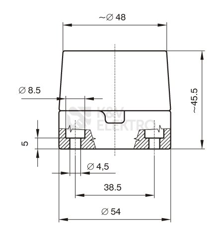 Obrázek produktu Objímka Desko 1333-510 E27 keramická soklová bílá 1