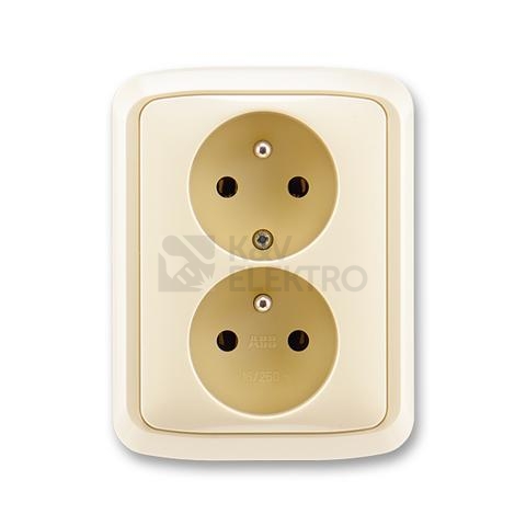 Obrázek produktu ABB Tango dvojzásuvka slonová kost 5512A-2349 C 0