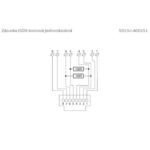 ABB zásuvka ISDN 5013U-A00151 koncová