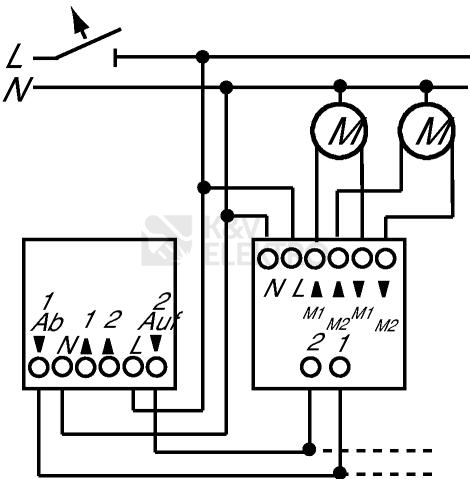 Obrázek produktu ABB relé rozdělovací Busch-Jalousiecontrol (typ 6415) 6410-0-0302 (2CKA006410A0302) 1