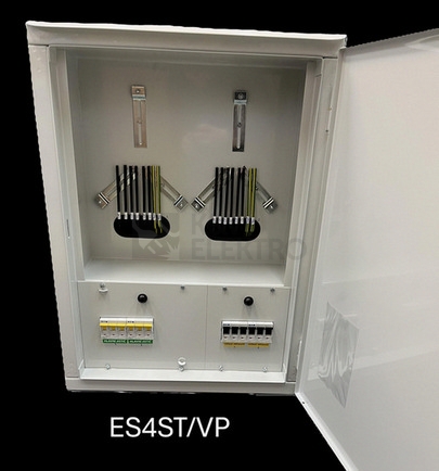 Obrázek produktu Elektroměrový rozvaděč AROVA SERVIS ES 4 stojatý 2x25A/3 šedá pro PRE 1