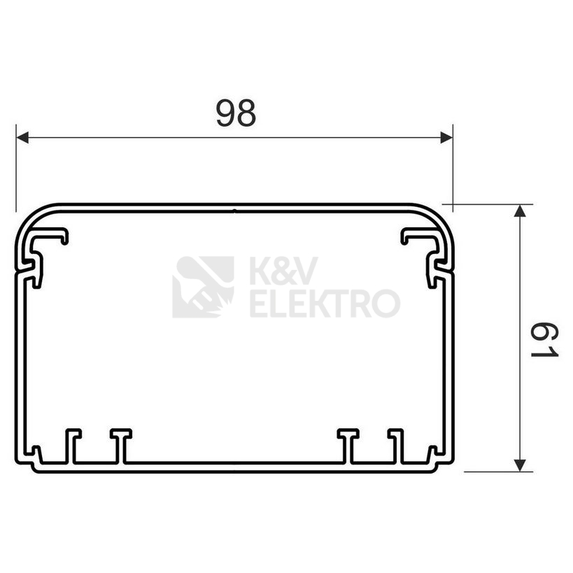 Obrázek produktu Parapetní žlab KOPOS EKE 100x60 HD 2m bílá 1