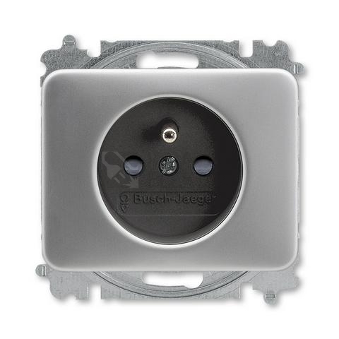 Obrázek produktu ABB Alpha exclusive zásuvka titanová 5519B-A02357266 s clonkami 0