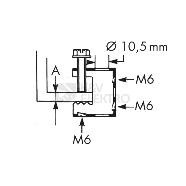 Obrázek produktu Šroubovací příchytka EBC univerzální, na profil do 16mm 1