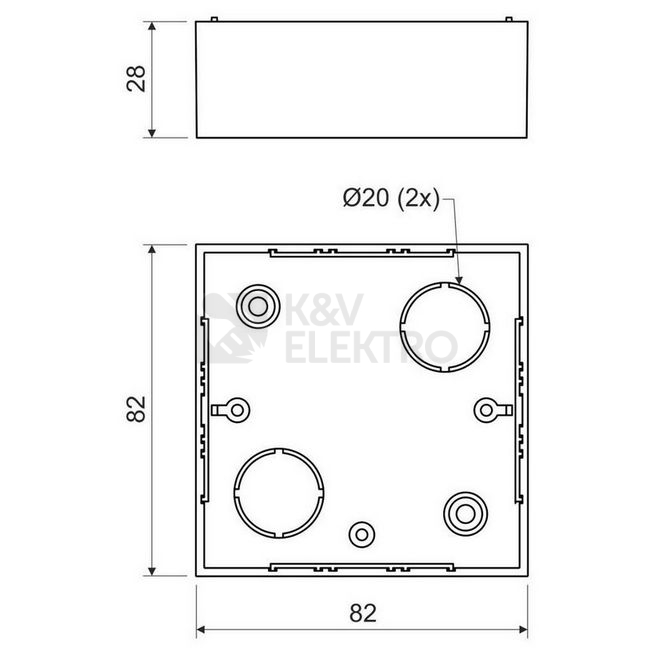 Obrázek produktu Krabice lištová KOPOS LK 80x28/1 HB 1