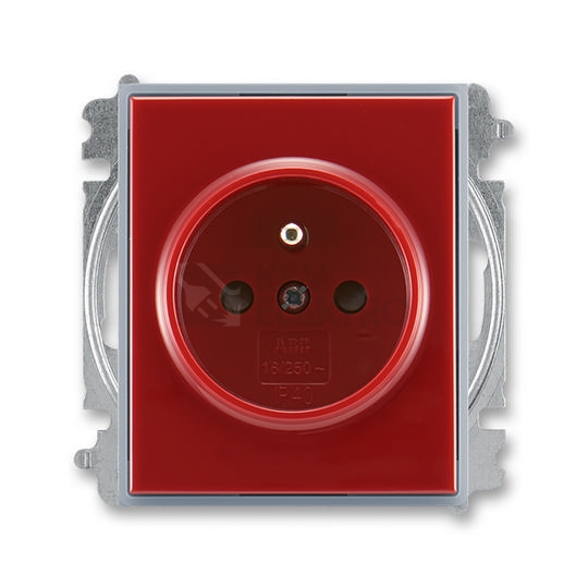 Obrázek produktu ABB Element zásuvka karmínová/ledová šedá 5519E-A02357 24 0