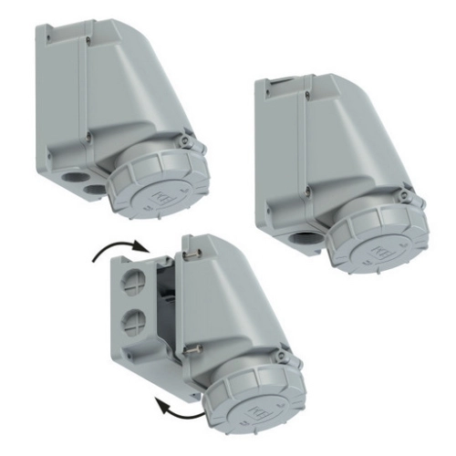 Zásuvka nástěnná PCE 134-6 63A/4P/400V IP67 Power Twist (obrázek 3)