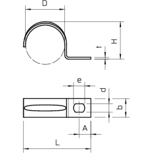 Příchytka OBO 604/8 pozinkovaná jednostranná 8mm 1003089 (100ks) (obrázek 4)