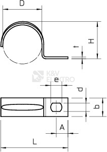 Obrázek produktu  Příchytka OBO 604/8 pozinkovaná jednostranná 8mm 1003089 (100ks) 1