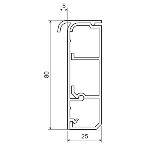 Soklová podlahová lišta KOPOS LPK 80×25 HD 2m bílá