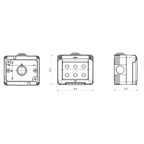 Gewiss 27 Combi skříňka IP55 3M šedá GW27043