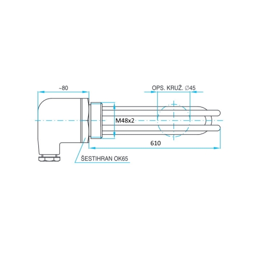 Topné těleso 5144/8 7500W 400V 420690500