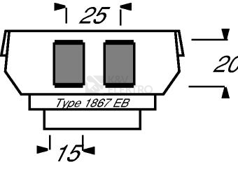 Obrázek produktu ABB nosná maska 1764-0-0182 Reflex SI 2x keystone (1867 EB) 2CKA001764A0182 1