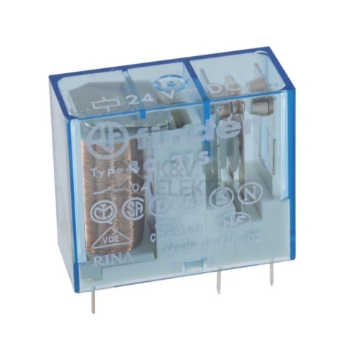 Spínací relé paticové Finder 1P (jednořadé) 10A 24VDC 40.31.9.024.0000