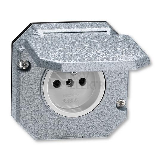 Obrázek produktu ABB Garant zásuvka vestavná IP55 šedá 5518-2790 s víčkem 0