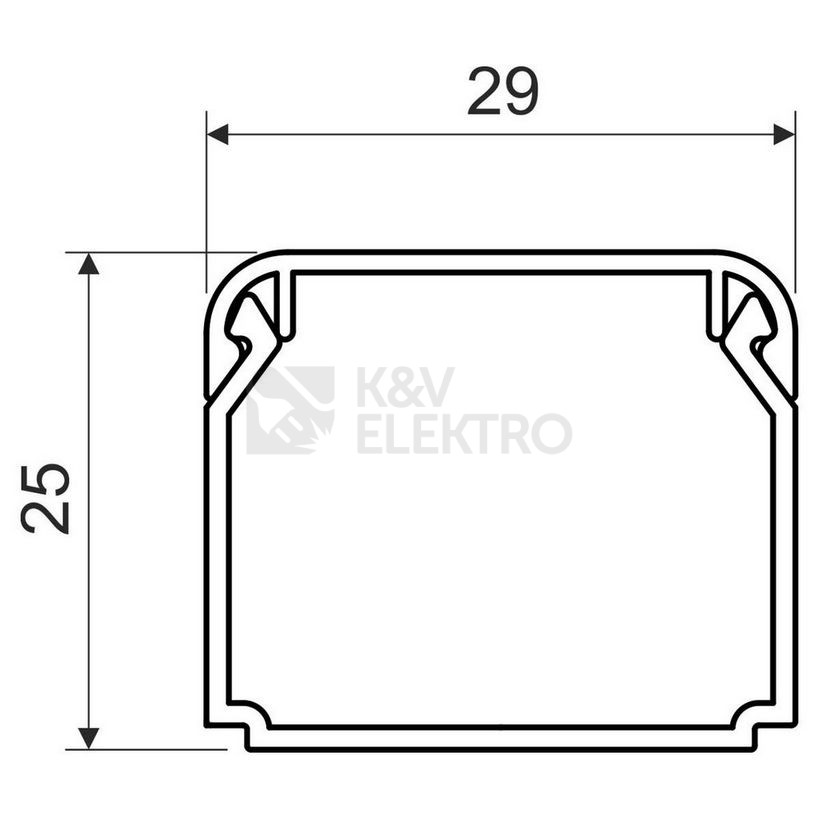 Obrázek produktu Lišta na kabely KOPOS LHD 30x25 HD 2m bílá 1