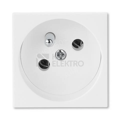 Obrázek produktu ABB zásuvka 45x45 pootočená 5525N-C02347 B bílá 0