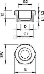 Obrázek produktu REDUKCE VYVODKY 107 R M25-16 PA 2030626 2